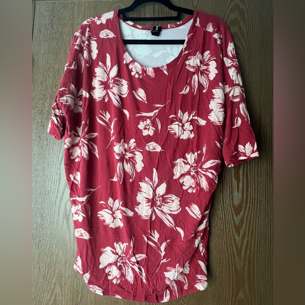 Agnes & Dora Red Floral Blouse